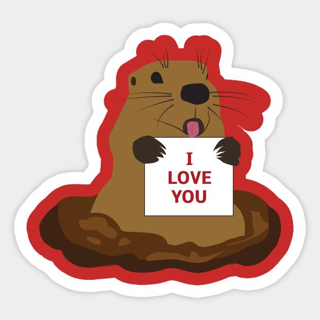 I love you Sticker by dddesign